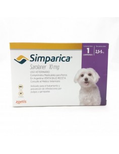 Comprimido contra Pulgas y Garrapatas para Perros Simparica 2,5 - 5 Kg