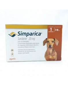 Comprimido contra Pulgas y Garrapatas para Perros Simparica 5 - 10 Kg