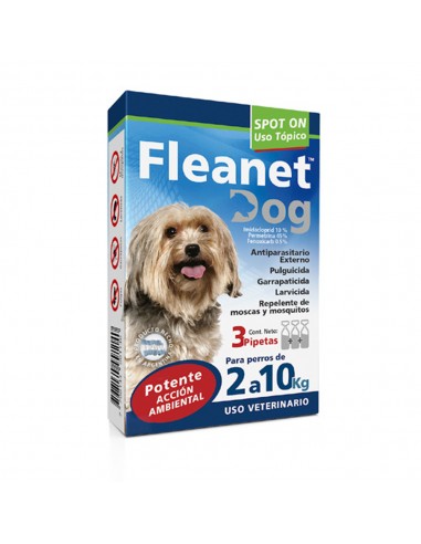 Fleanet Dog 2 a 10 Kg x 3 pipetas