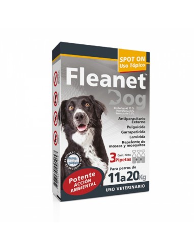Fleanet Dog 11 a 20 Kg x 3 pipetas