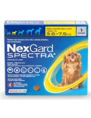 Nexgard Spectra  3,6 a 7,5 kgs.