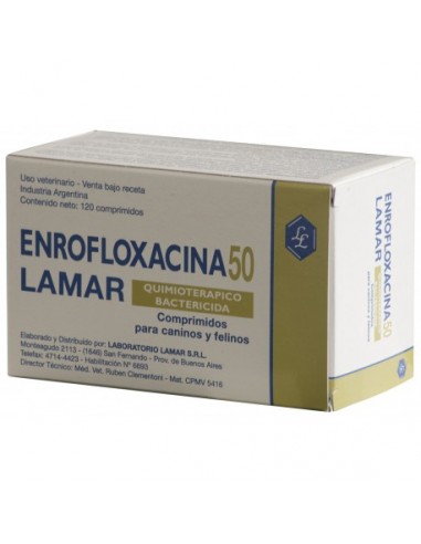 Enrofloxacina 50 mg x 120 comp.